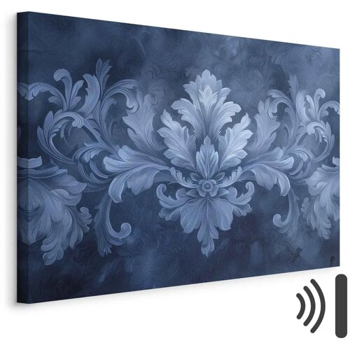  Slika - Ornament in Blue and Cool Colors Dark Blue Decoration 60x40 Akustična Cijene