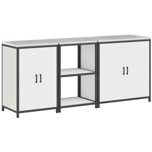  Kuhinjski set za pohranu HATTEM 3 pcs Bijela Čelična vrata Slike