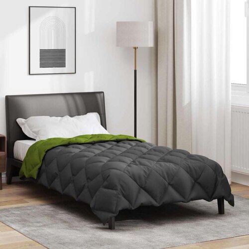  Zimska posteljnina Zelena in antracita 200 x 140 cm Mikrovlakna, (5000147313) Cene