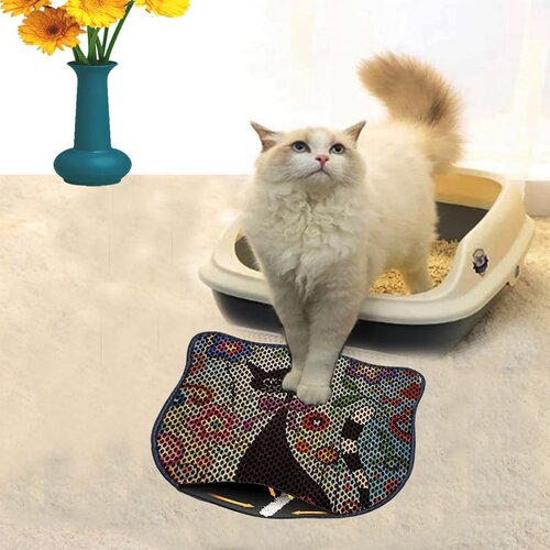 WALLXPERT Kdkafa0110 Multicolor Cat Litter Mat Cene
