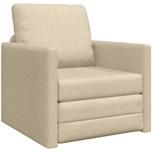VidaXL Sofa na razvlačenje 2-u-1 Krem 74x77x81 cm Tkanina Slike