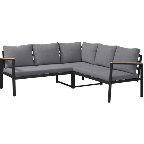 Ambia Garden LOUNGE GARNITURA tkanina akacija masivno aluminij Slike