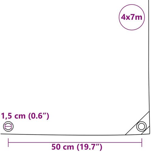 VidaXL Cerada 650g / m&amp;sup2; Narančasta 4 x 7 m Platno s PVC premazom Slike