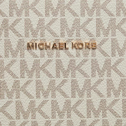 Michael Kors Shopper torba 'TEMPLE' bež / smeđa / srebrno siva
