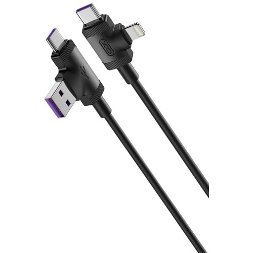 XO Kabel NB237 4v1 USB + USB-C - Lightning + USB-C 1m, (20762511) Slike