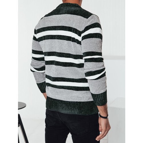 DStreet Sweter męski w paski szary Slike