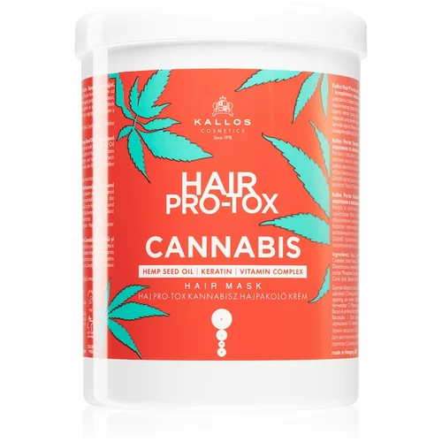 Kallos Hair Pro-Tox Cannabis regeneracijska maska za lase s konopljinim oljem 1000 ml