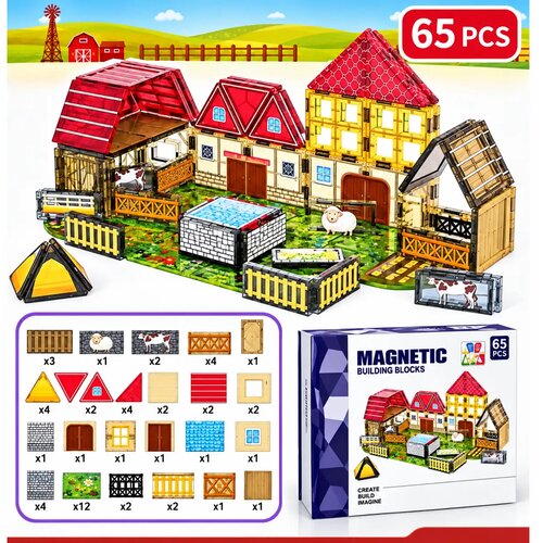  Magnetne kocke Farma za slaganje i kreativnu igru Slike