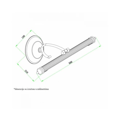 Vesta 499 ZIDNA LAMPA LED 8W 3000K BRONZA Slike
