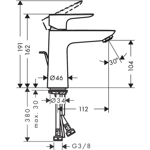 Hansgrohe 71713990 Talis E 110 CoolStart armatura za umivalnik Slike