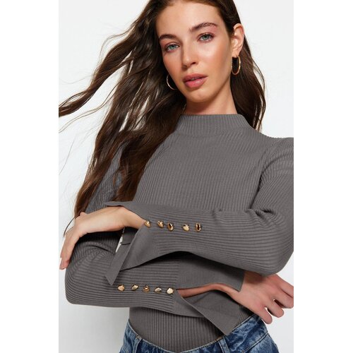 TRENDYOLMILLA ženski duks Twoaw24Kz00309, Antracit-Siva Cene