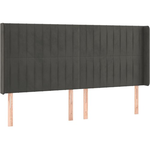  LED uzglavlje tamnosivo 163x16x118/128 cm bar&amp;scaron;unasto Slike