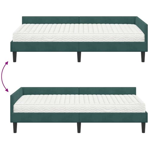  Kutni krevetni okvir s madracem Ostalo 2 pcs Zelena Bar&amp;scaron;un Slike
