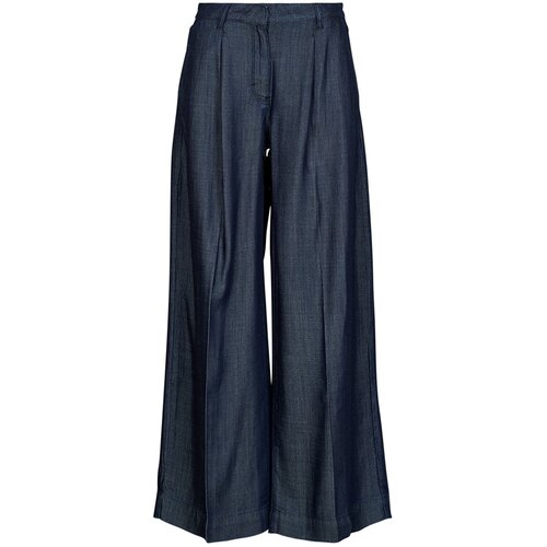 Karl Lagerfeld FLUID DENIM WIDE LEG PANTS Plava Cijene