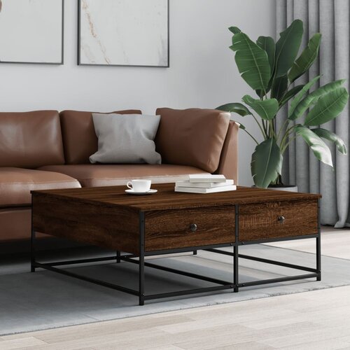  Stolić za kavu smeđa boja hrasta 100x99x40 cm konstruirano drvo Cene