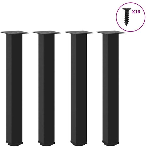 Furnova Noge za mizo za kavo 4 kosi črna 72-74 cm jeklo, (21914480) Slike