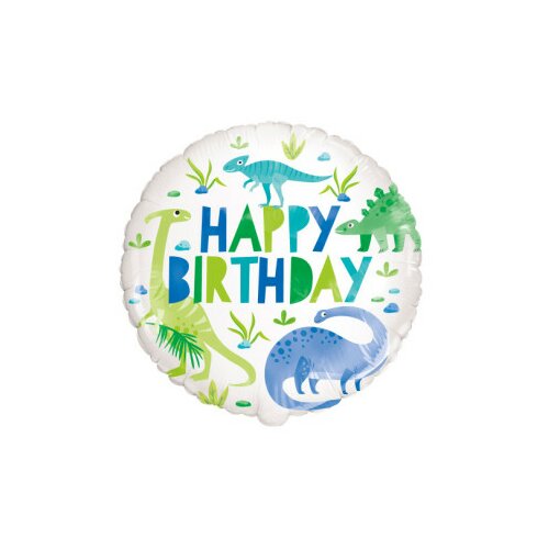  dinosaurus plavo zeleni balon srećan rođendan Cene