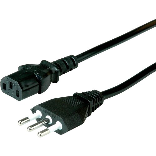 Value Napajalni kabel \, ravna IEC vtičnica\, Italija\, črna\, 1\,8 m 19.99.2072 tok priklučni konektor črna 1.80 m, (20414952) Cene