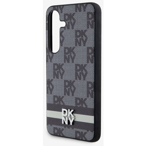 Dkny PU Leather Checkered Pattern and Stripe Samsung Galaxy S24+ Black Ovitek za telefon Vijolična Slike