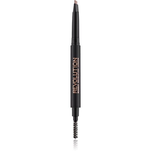 Revolution Duo Brow Definer natančen svinčnik za obrvi s čopičem 0,15 g odtenek Brown Cene