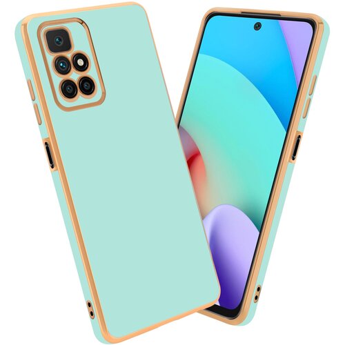 Cadorabo Ohi&scaron;je, združljiv s Xiaomi v sijajni metini zeleni barvi - Zlato - za&scaron;čitno prevleko iz fleksibilnega silikona TPU in z za&scaron;čito pred kamero, (20603501) Cene