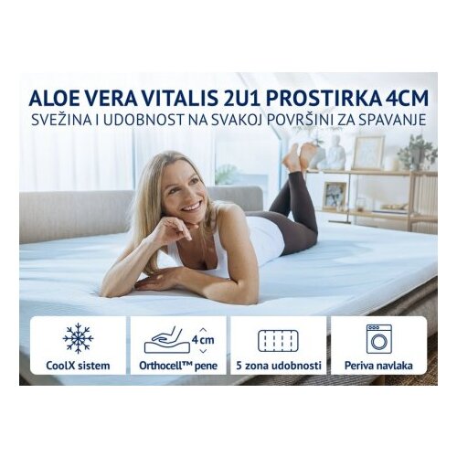 Dormeo Aloe Vera Vitalis 2u1 topper 4cm 140x190 Slike