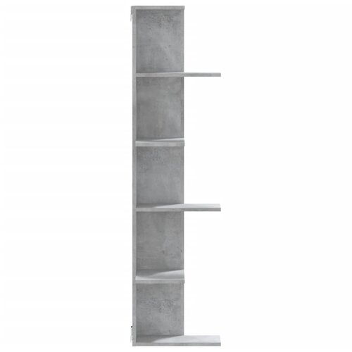  Kutna zidna polica siva boja betona 36,5 x 36,5 x 140 cm drvena Slike