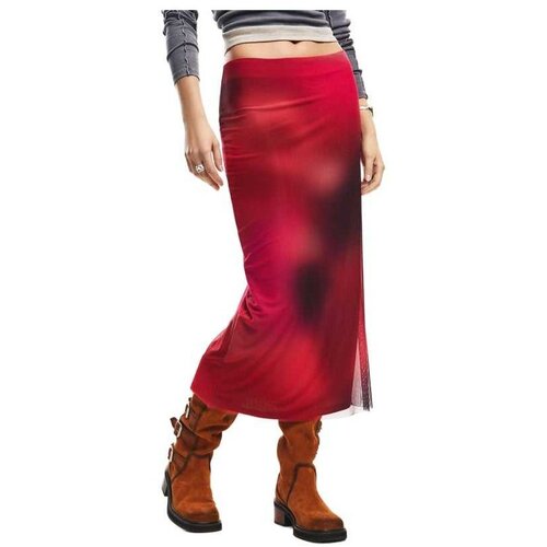 Desigual crvena midi suknja Cene