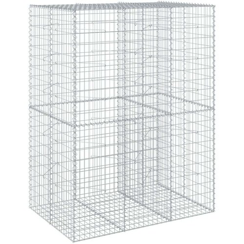VidaXL Gabionska ko&amp;scaron;ara s poklopcem 150x100x200 cm pocinčano željezo Slike