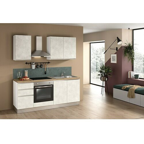 Marinelli Cucine Montažna kuhinja Marina (&amp;Scaron;irina: 195 cm, S električnim uređajima) Slike