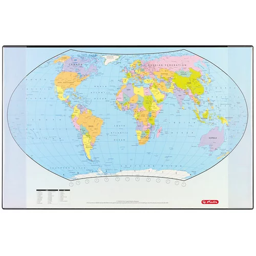 Herlitz Namizna podloga, 68 x 44 cm, zemljevid sveta