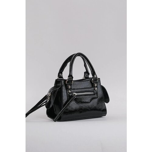 Dewberry 78224 Womens Mini City Handbag and Shoulder Bag-BLACK Cene