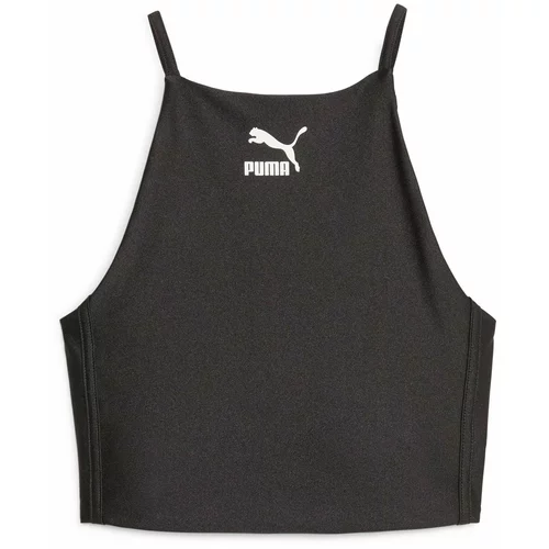 Puma Sportski top 'Shiny' crna / prljavo bijela