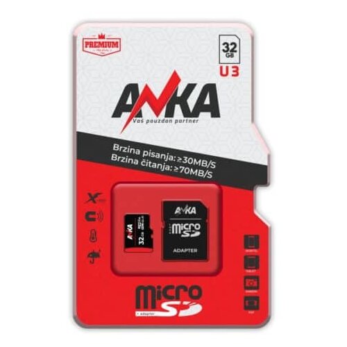  MICRO SD KARTICA 32GB U3 WS30MB/S RS70MB/S ANKA Cijene