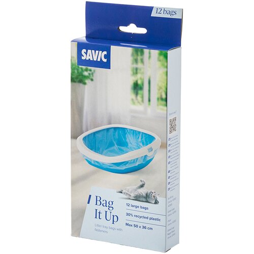 Savic mačje strani&scaron;če Gizmo Happy Planet - 52 cm - Bag it Up Litter Tray Bags, Large, 1 x 12 kosov Cijene