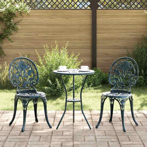 Bistro set za vrt 3 pcs Zelena Aluminij Cene