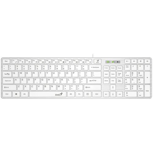 Genius Tastatura SlimStar 126,SER,USB,Bela Cene