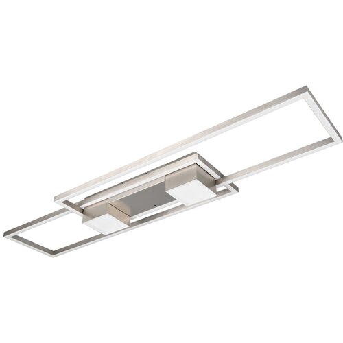  LED stropna svjetiljka s daljinskim upravljačem/s mogućnosti zatamnjivanja u srebrnoj boji 28x100 cm Albany – Cijene