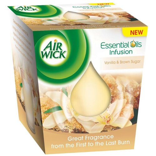Air Wick Essential Oil Vanilla &amp;amp; Brown Sugar di&amp;scaron;eča sveča 105 g Slike