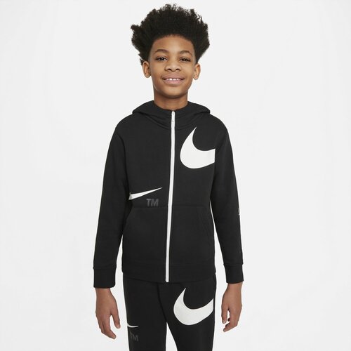 Nike duks za dečake SPORTSWEAR SOSH FLEECE FULL-ZIP HOODIE crna DD8637 Slike