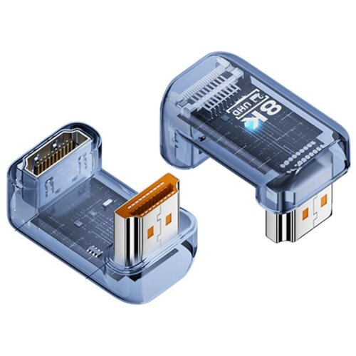 INF 8K UHD 2.1 Female to Male U-Shaped Adapter 180 Degree Connector Blue, (5000327349) Cene