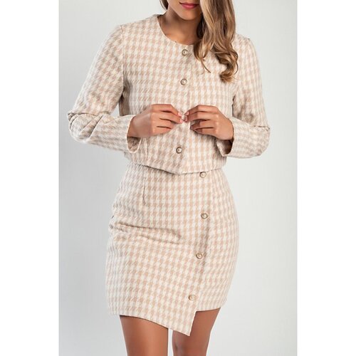 Fenzy Kratki Sako Od Tvida, Krem Slike