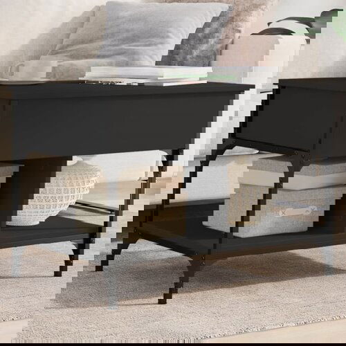 vidaXL Stolić za kavu crni 70 x 50 x 50 cm konstruirano drvo i metal Cijene
