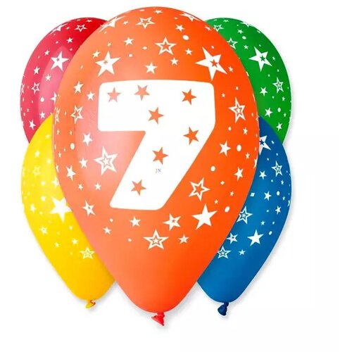  Komplet z 5 pisanimi baloni številka 7 Cene
