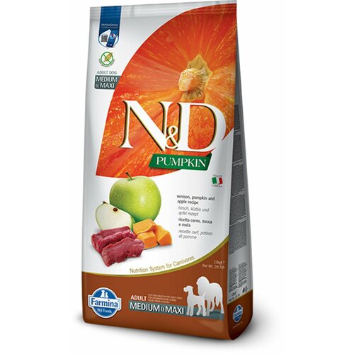 Farmina n&d pumpkin hrana za pse venison&apple medium&maxi 12kg Slike