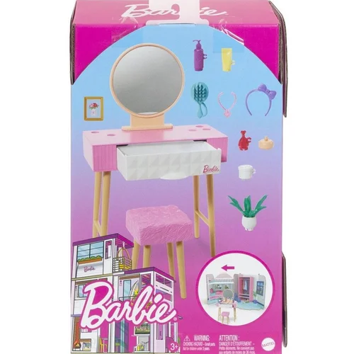 Barbie Mattel : Komplet pohištva in dodatkov - Tema omarica (HJV35), (21382112)