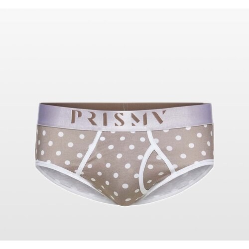 PRISMA slip gaće sa prorezom u sivo-bež boji sa tačkastim uzorkom Slike