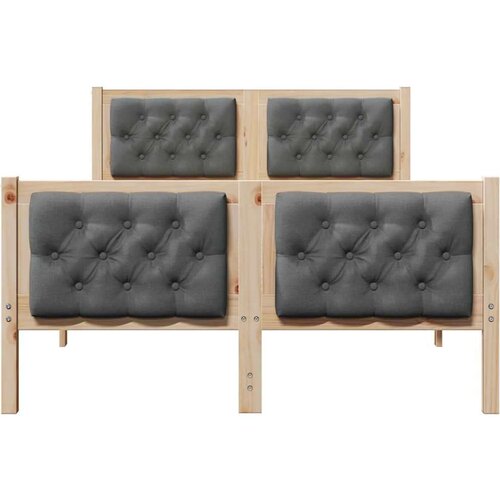  Okvir za krevet s uzglavljem Tamno siva 135 x 190 cm Slike