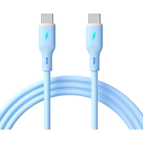 INF 66W USB-C na USB-C kabel za hitro polnjenje - silikon, 100 cm Blue, (5000276855) Cene