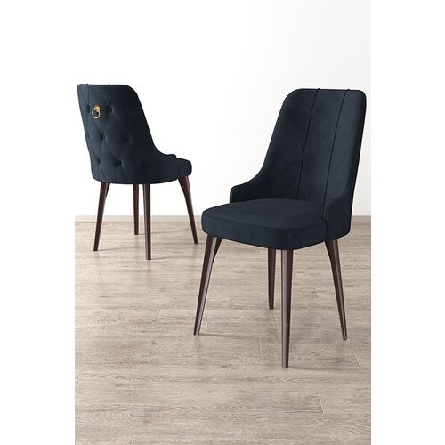 Hanah home set stolica Newa, 46x94x46 cm, 6 komada, Antracit-braon Slike